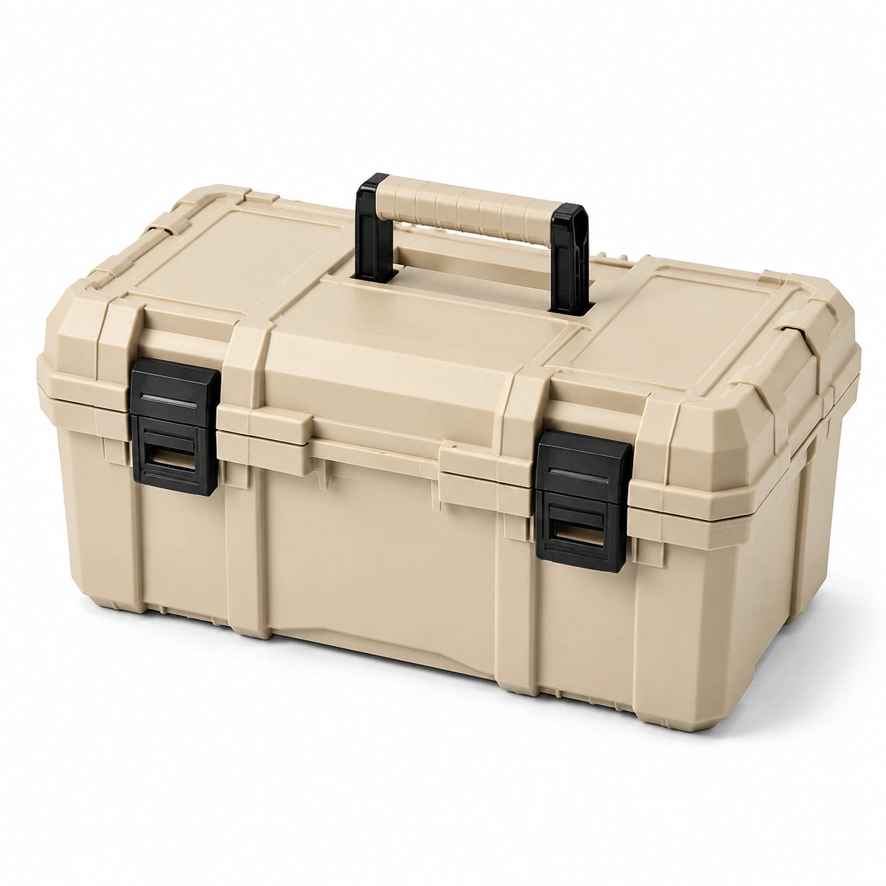 Cassetta degli attrezzi in plastica ABS beige 45x25x20 cm